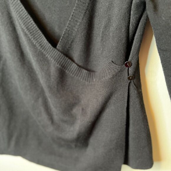 Ann Trinity Women’s Long Sleeve Wool Blend Wrap Sweater Size Medium - Picture 5 of 10